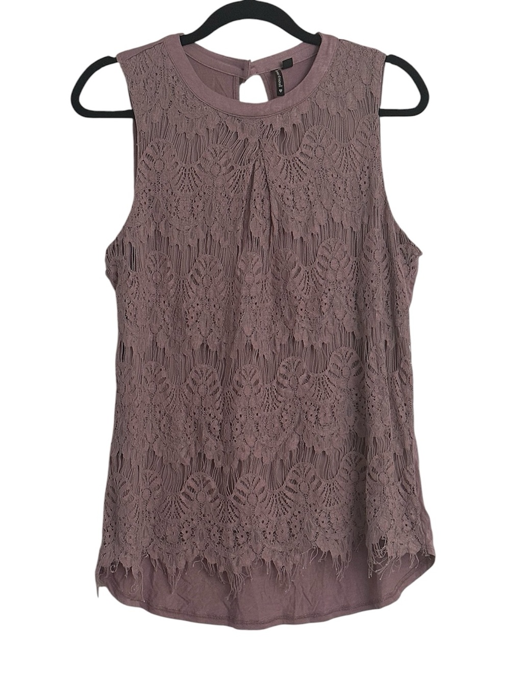 HeartSoul Mauve Lace Sleeveless Sleeveless Top Size XL